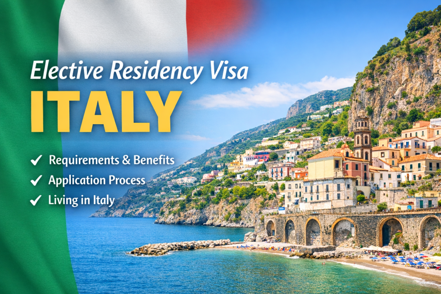 elective residency visa Italy Amalfi Coast lifestyle